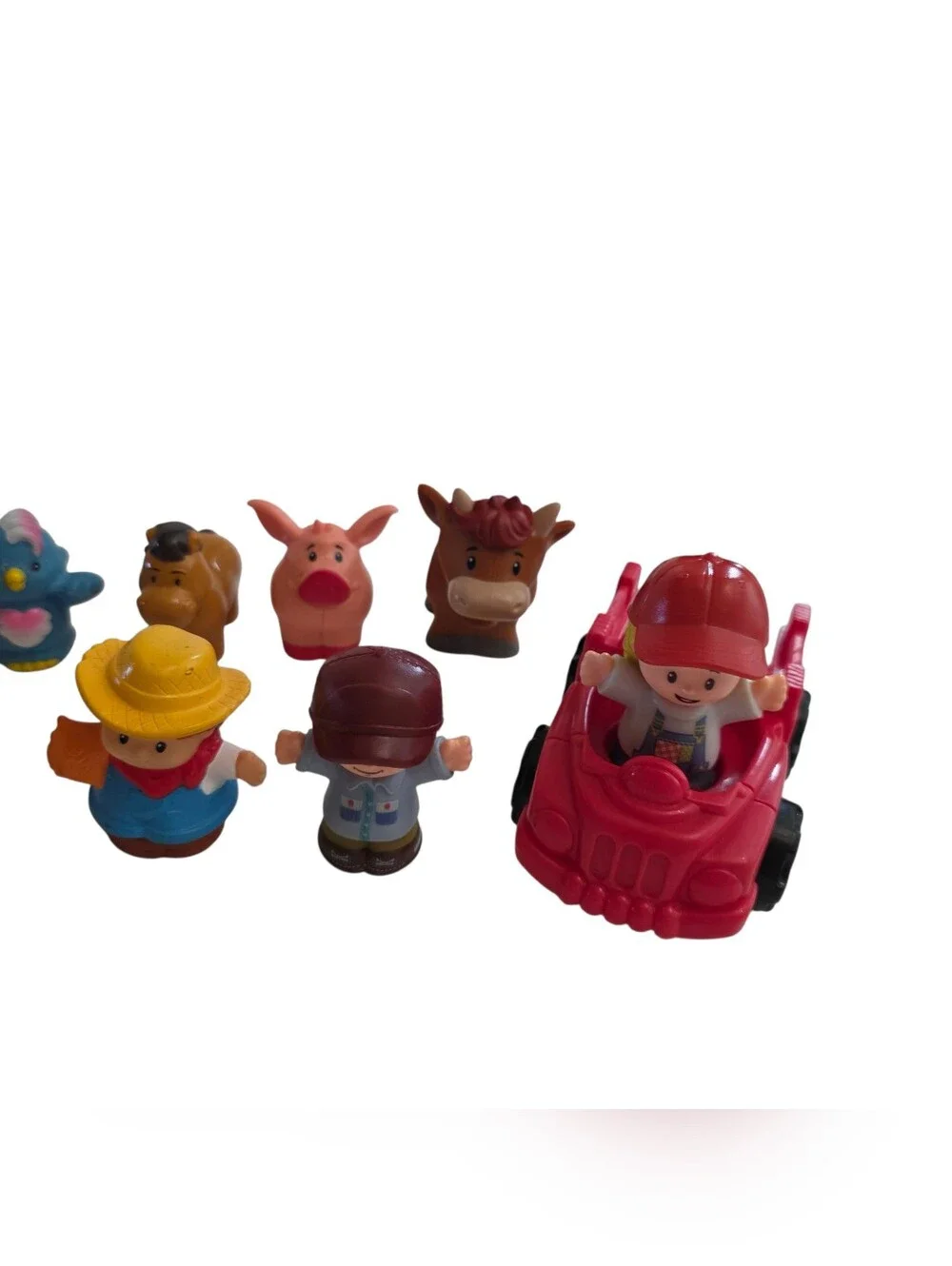 Fisher Price Little People Farm Lot Of 11 Figures People Animals Truck Toys Kids